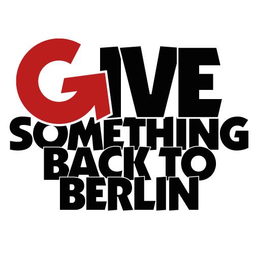 Das Bild zeigt das Logo von Give something back to berlin, ein Netzwerkpartner des Neuköllner EngagementZentrums.